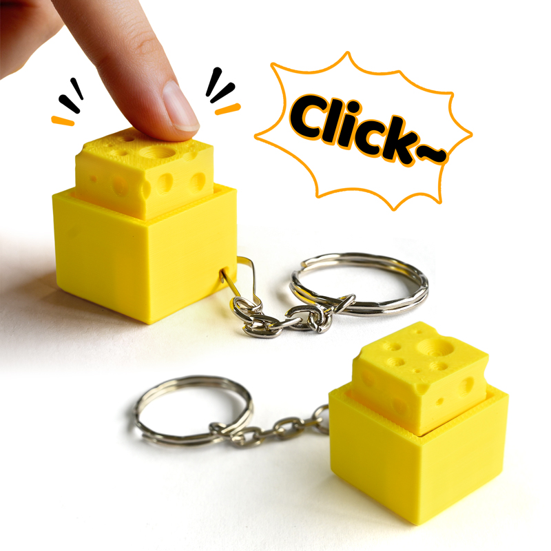3D Printing Gif - 3D Printed Cheesy Key Fidget Clicker