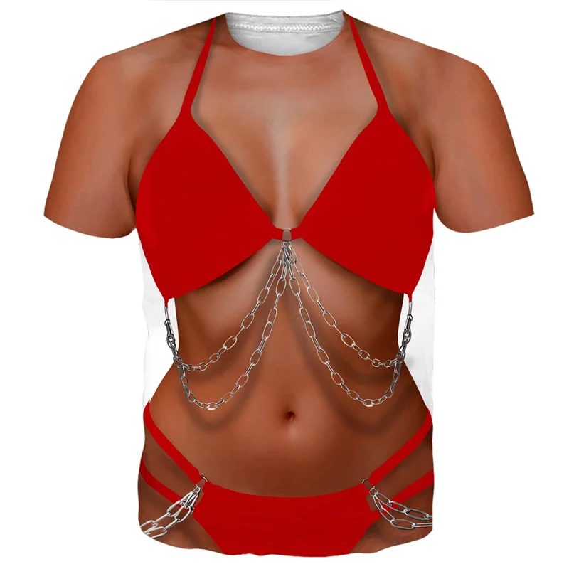 3D Printing Abs - Funny graphic bikini t shirts for