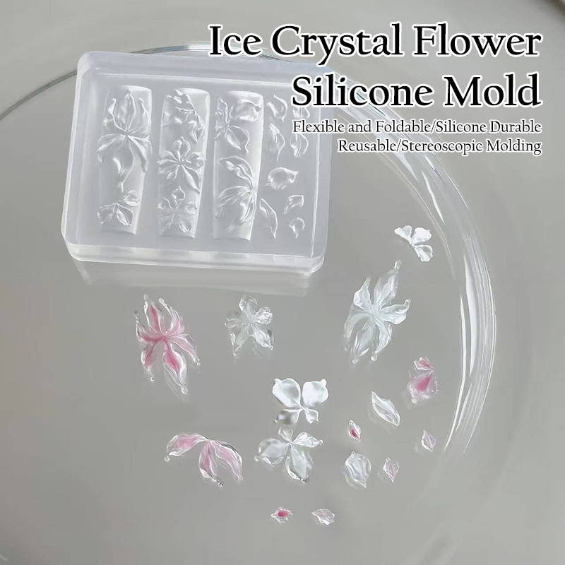 3D Printing With Silicone - ~1Pc 3D Ice Crystal Flower Ice