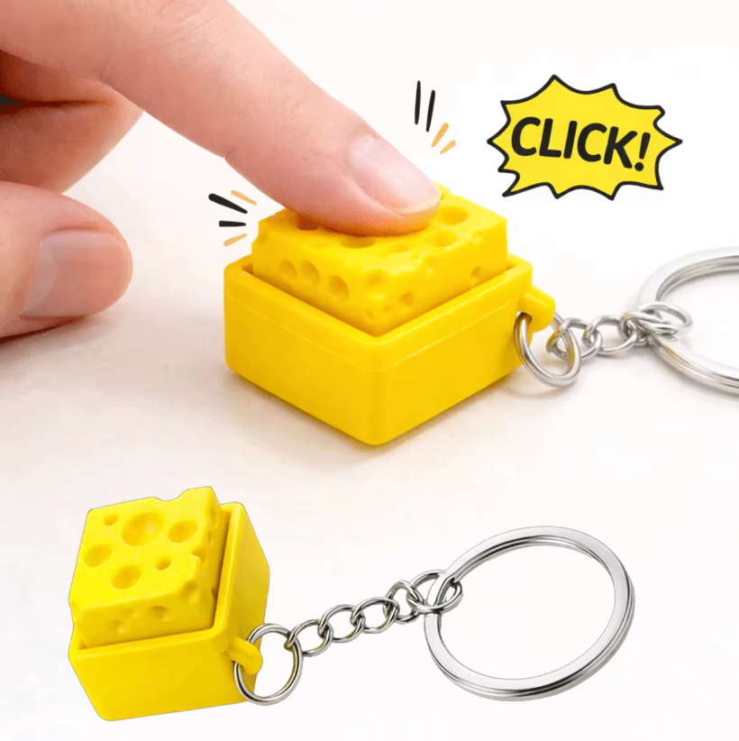 3D Printing Gif - 3D Printed Mini Cheese Keyboard Clicker
