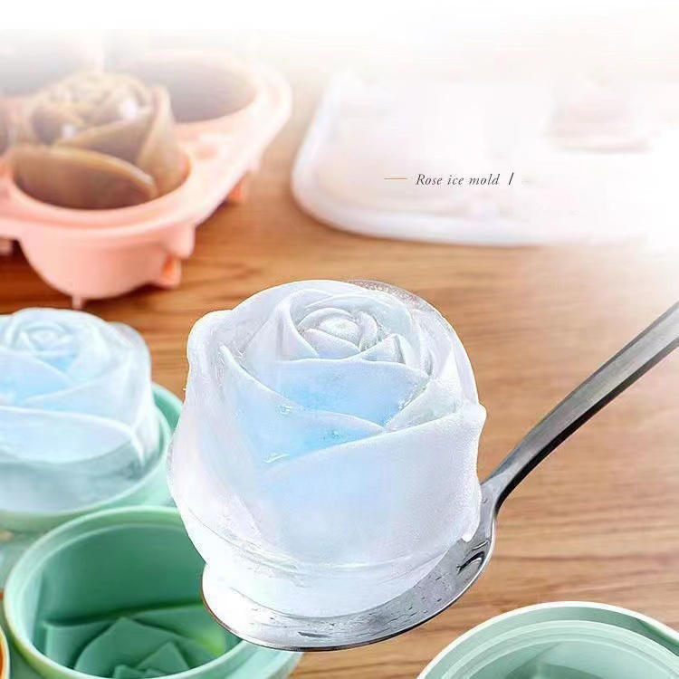 3D Printing With Silicone - 3D Rose Ice Molds 4 Holes