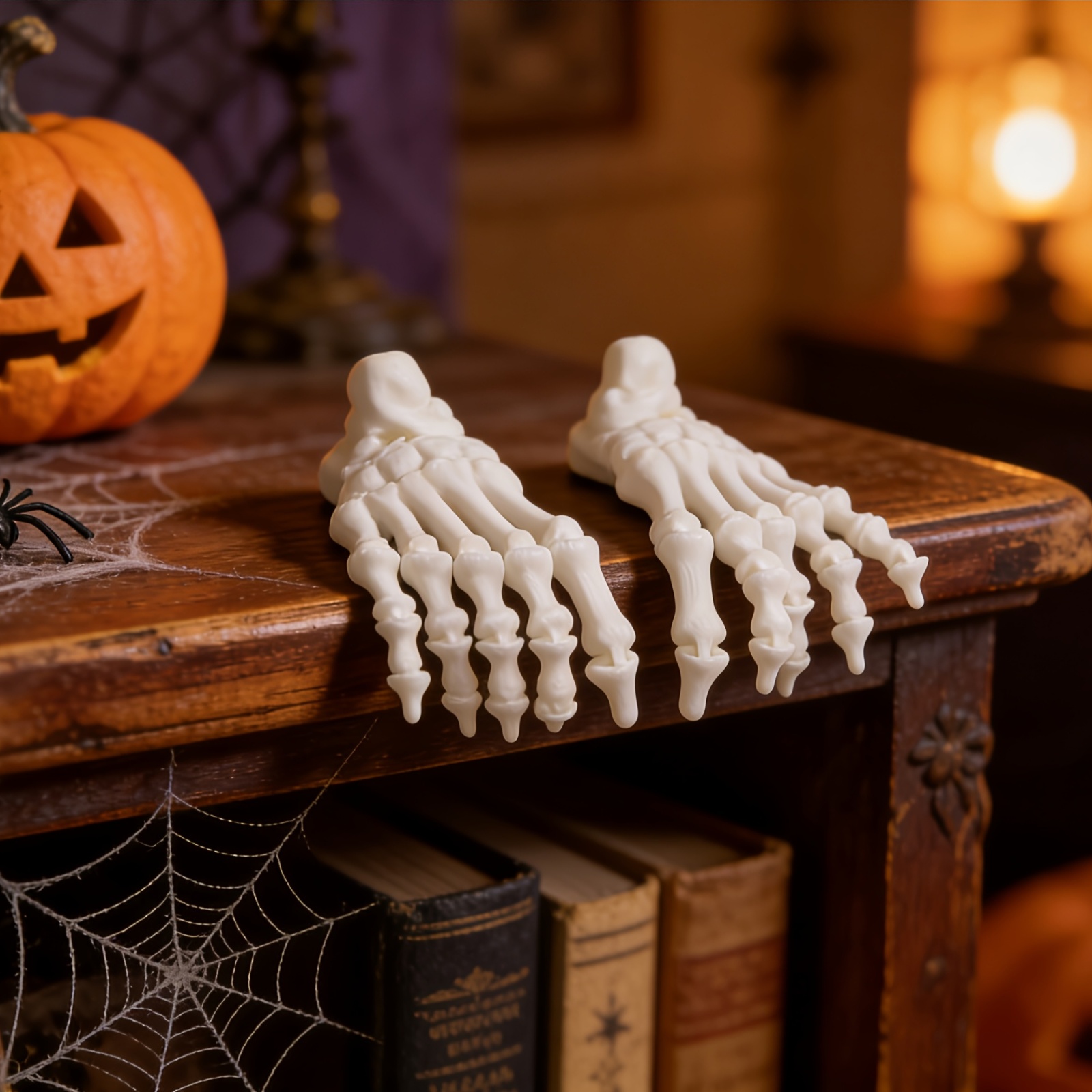 3D Printing Gif - 2pcs 3D Printed Skull Feet Hanging