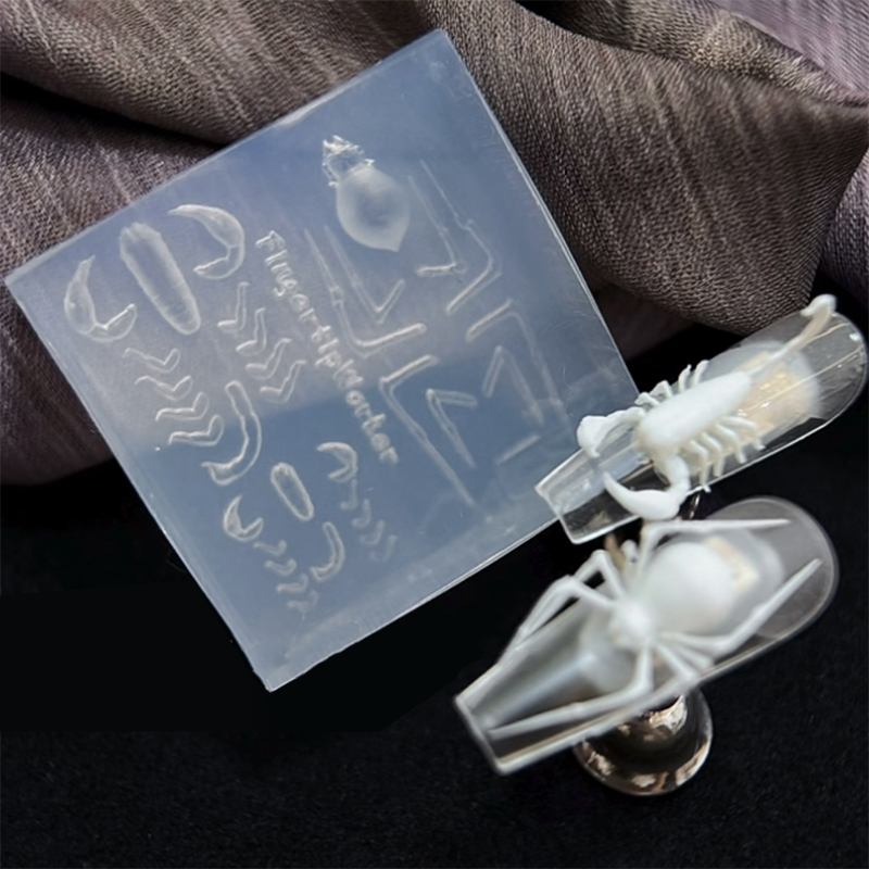 3D Printing With Silicone - 3D Spider Scorpion Silicone Nail Mold