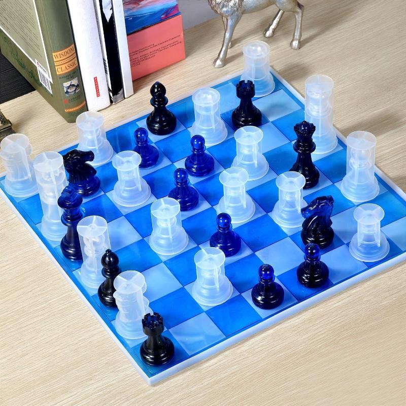 Resin Chess Set Mold With Ches - 3D Printing With Silicone 评论和价格