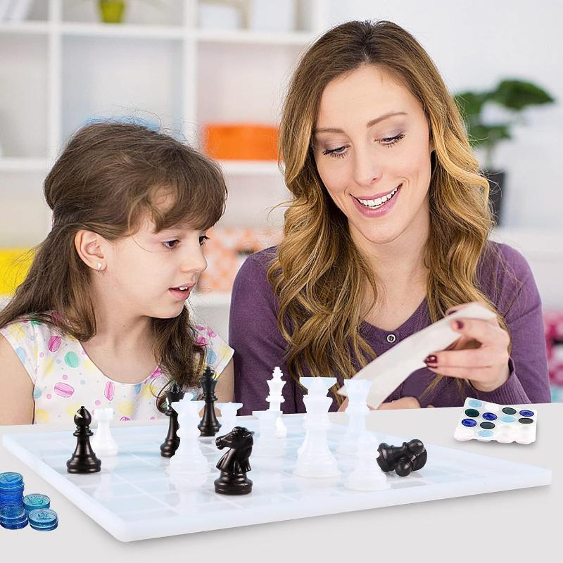 Resin Chess Set Mold With Ches - 3D Printing With Silicone 评论和价格