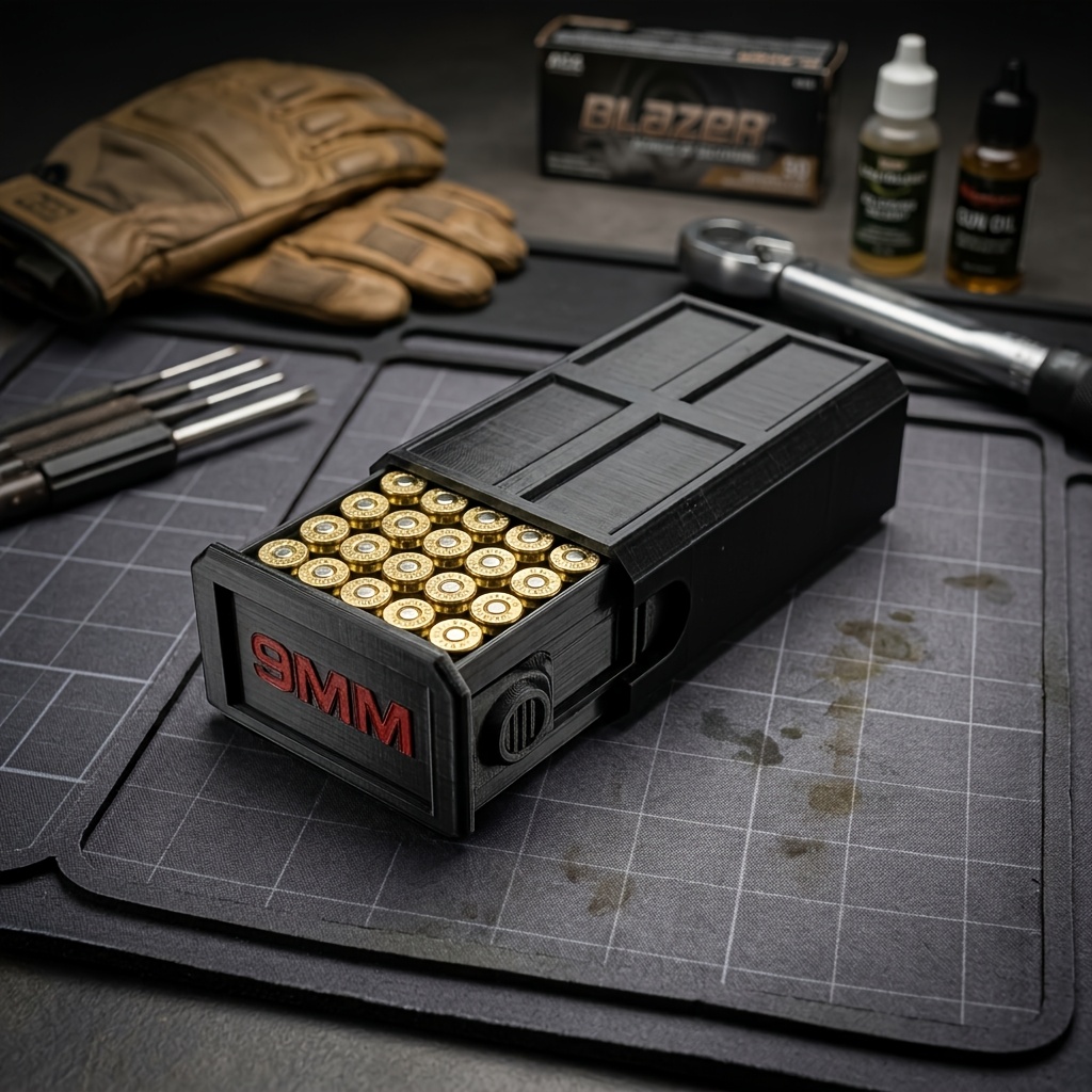 3D Printed 9mm Ammo Box, 50-Ro - 3D Printing Gif 评论和价格