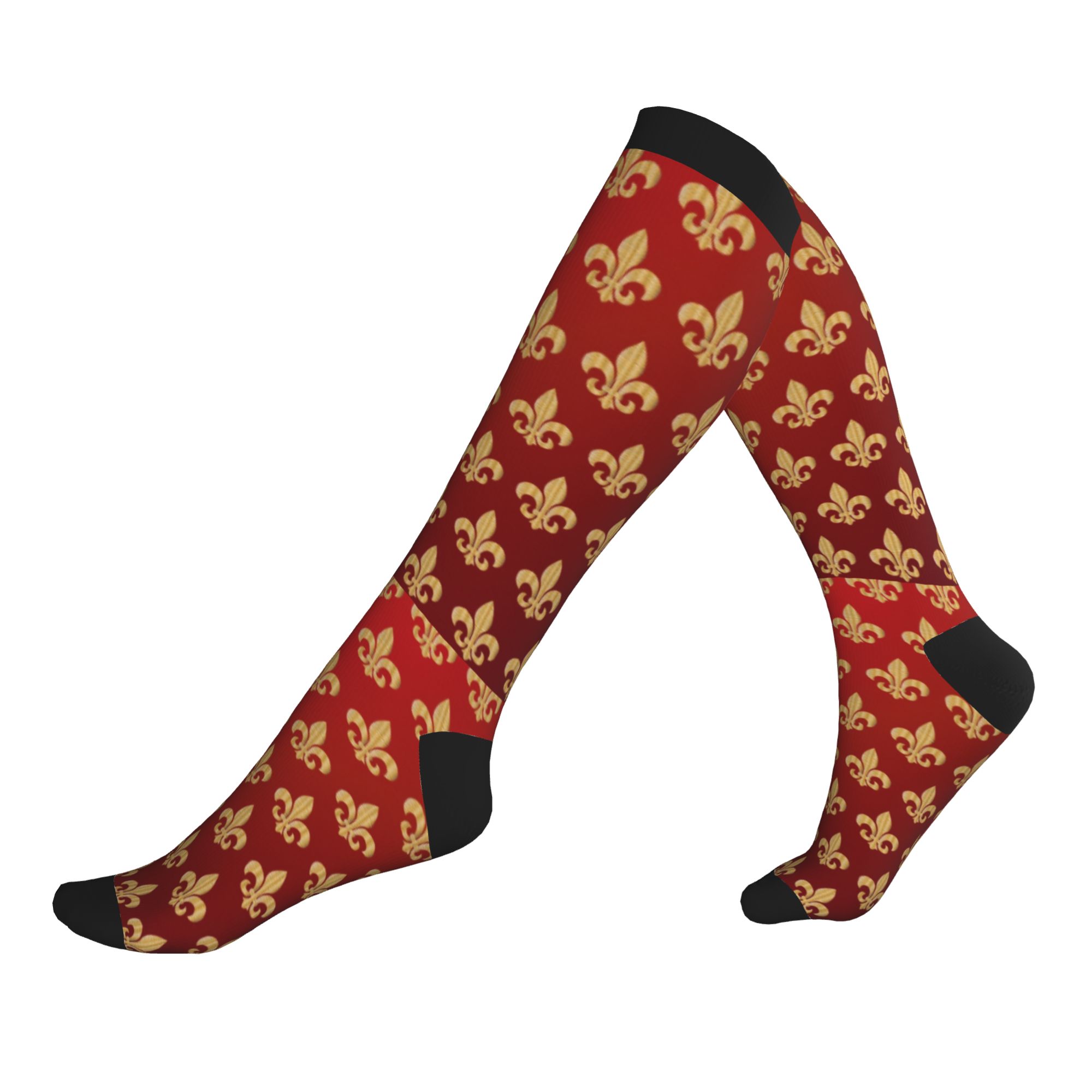 Men's Red and Gold Fleur-De-Ly - 3D Printing Gold 评论和价格