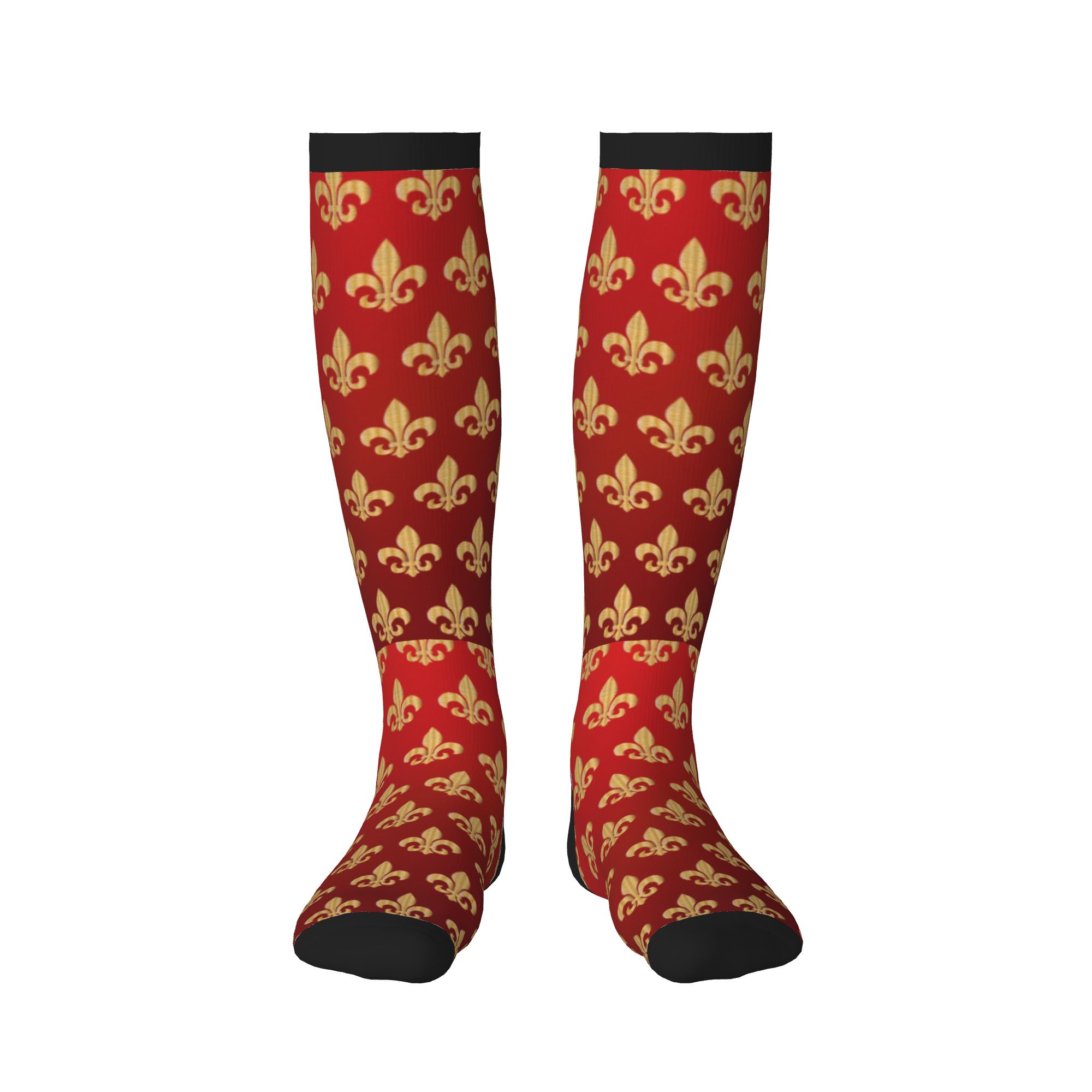 Men's Red and Gold Fleur-De-Ly - 3D Printing Gold 评论和价格