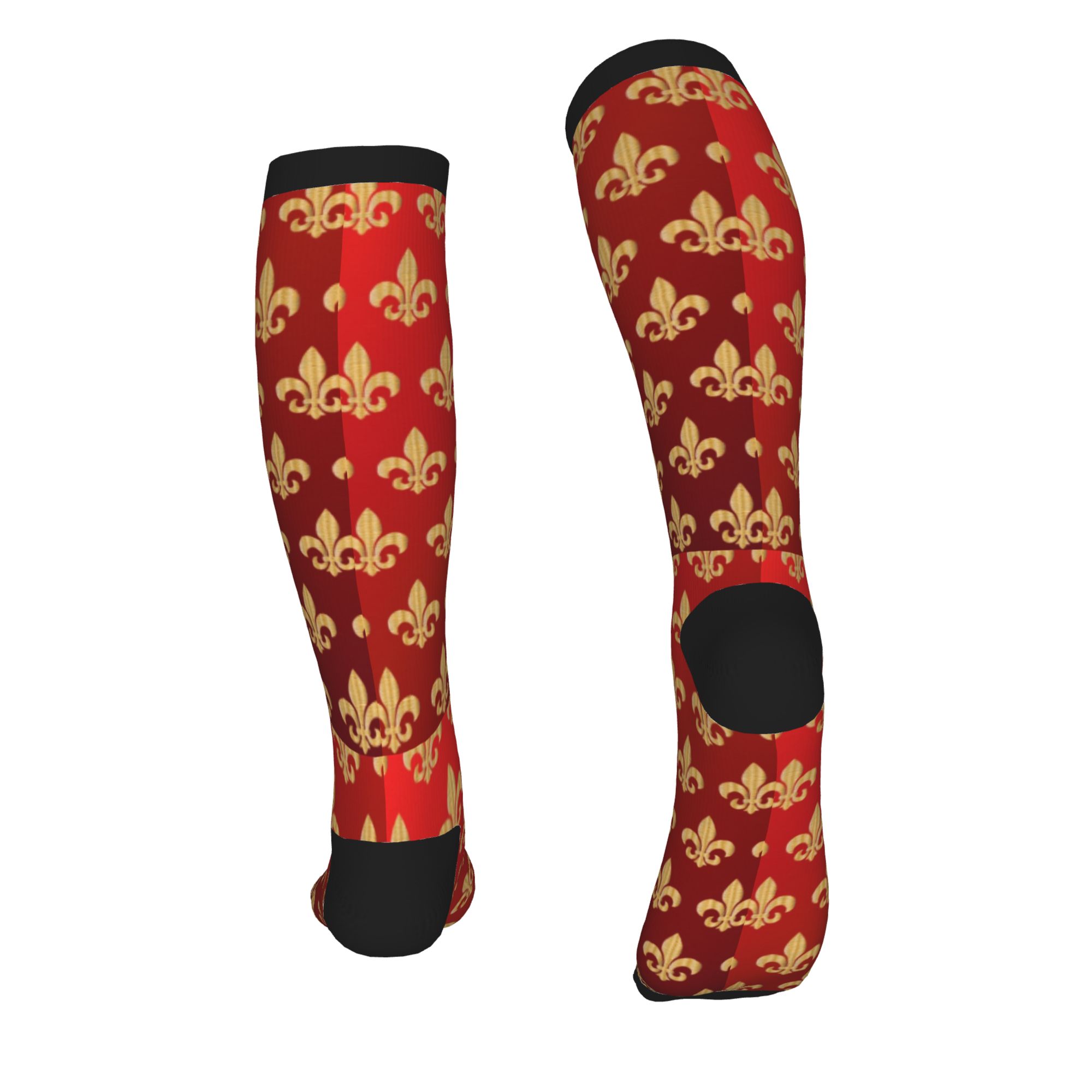 Men's Red and Gold Fleur-De-Ly - 3D Printing Gold 评论和价格