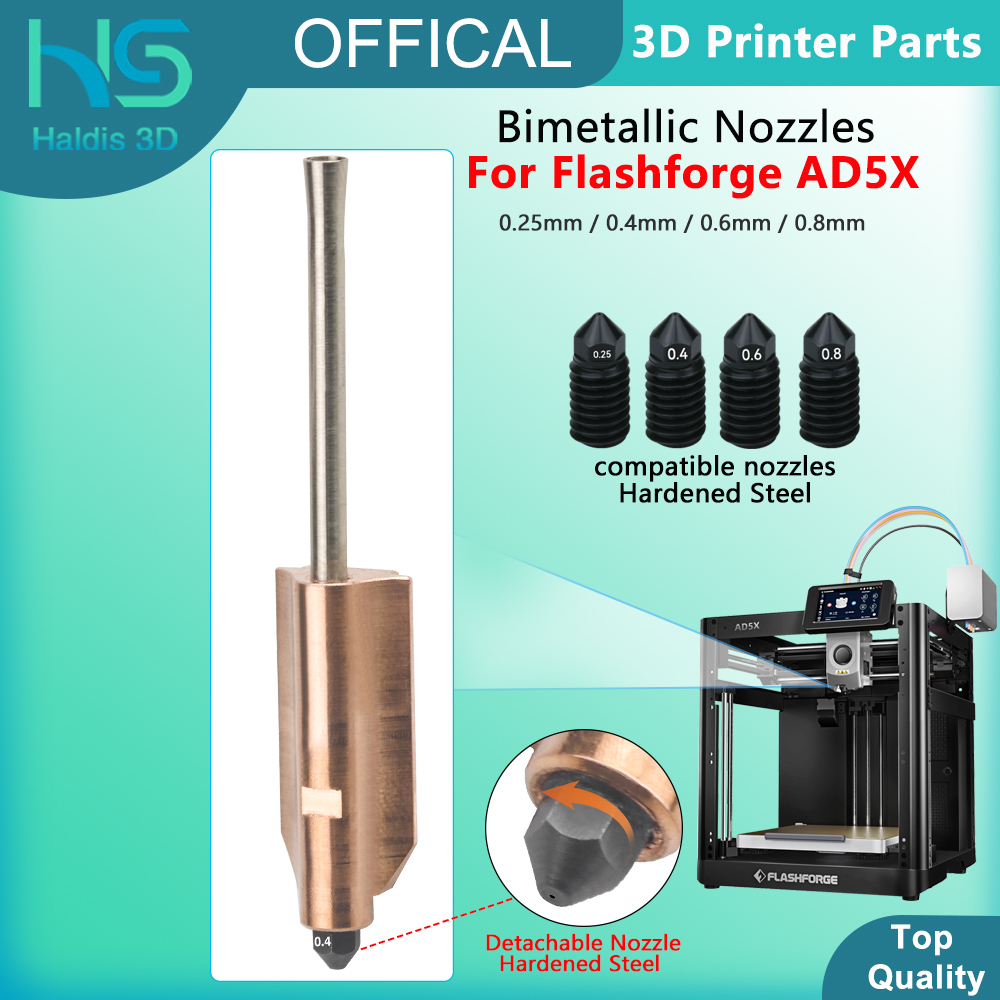 For Flashforge AD5X Bimetallic - Nozzle 0.4Mm Hardened 评论和价格