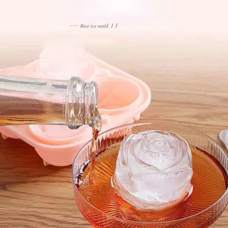 3D Rose Ice Molds 4 Holes Ice  - 3D Printing With Silicone 评论和价格
