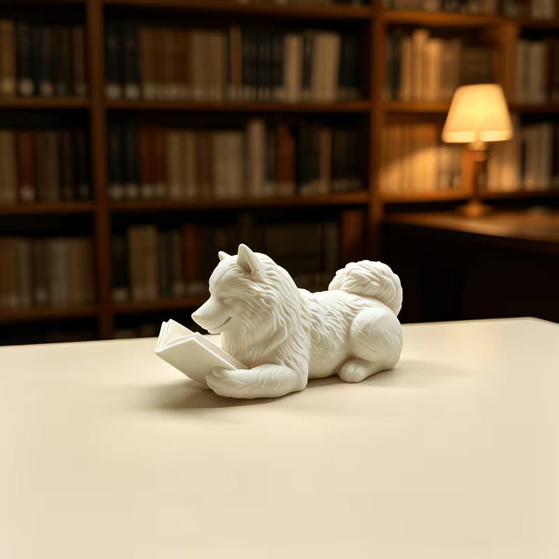 Studying Samoyed Decor Statue, - 3D Printing Enthusiast 评论和价格