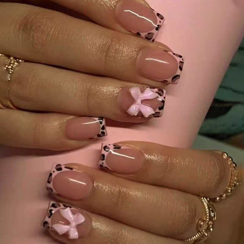 Pink Leopard Print French Tip  - 3D Printing Abs 评论和价格