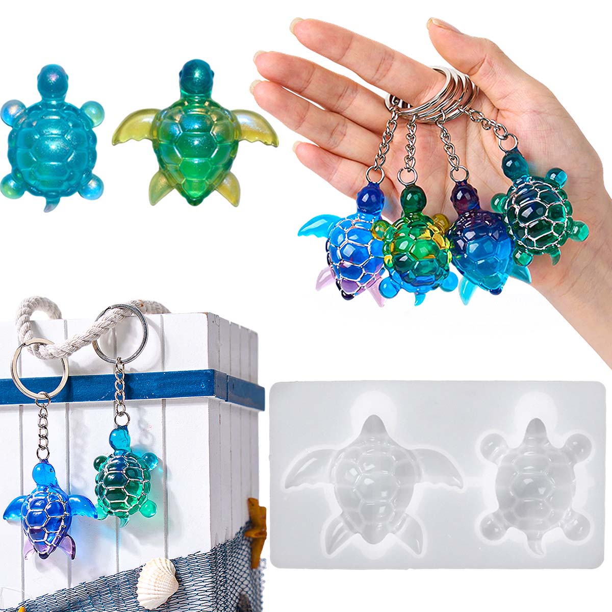 3D Sea Turtle Keychain Silicon - 3D Printing With Silicone 评论和价格