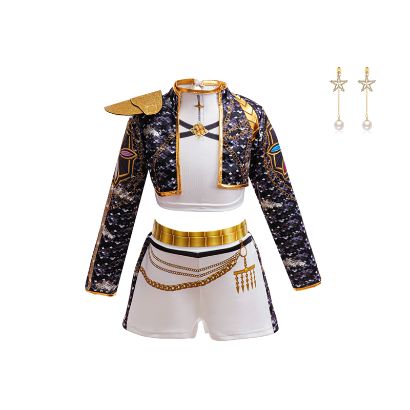 Girls Hip‑Hop 3D Print Gold Tr - 3D Printing Gold 评论和价格