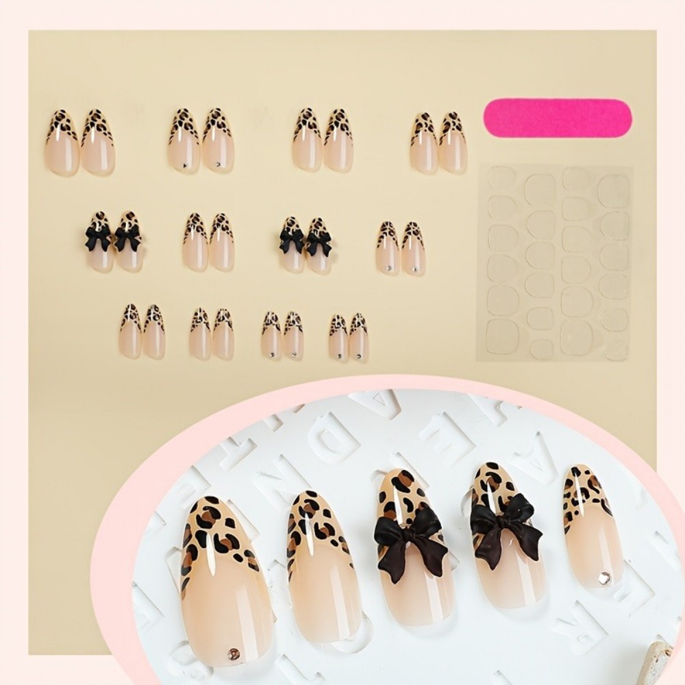 24pcs French Almond Press on N - 3D Printing Abs 评论和价格